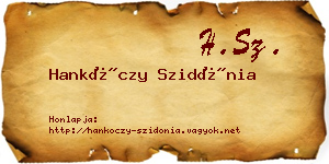Hankóczy Szidónia névjegykártya